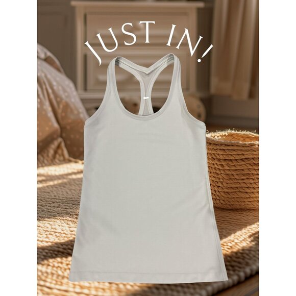 Lululemon Racerback Light Gray Tank Top Womens Size S/4 - Picture 2 of 5
